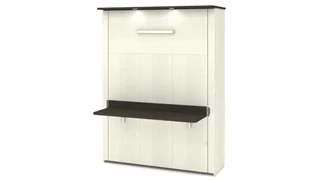 Murphy Beds - Queen Bestar Office Furniture 66in W Queen Murphy Bed with Desk