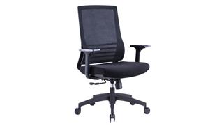 Ergonomic Task Chairs Bottom Line Seating Fabric Office Chair with Arms