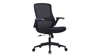 Ergonomic Task Chairs Bottom Line Seating Office Chair with Fold-up Arms