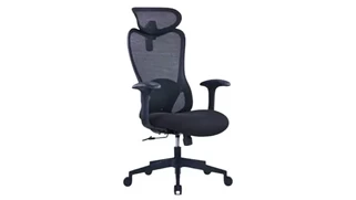 Ergonomic Task Chairs Bottom Line Seating High Back Fabric Office Chair with Arms
