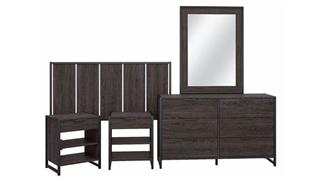 Bedroom Sets Bush Furniture 5 Piece Modern Bedroom Set with Full/Queen Size Headboard