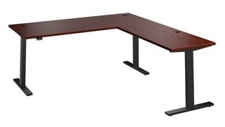 Standing Desks - Electronically Adjustable Bush Furniture 72in W Height Adjustable L-Shaped Standing Desk