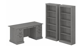 Executive Desks Bush Furniture Executive Desk and Bookcase Set