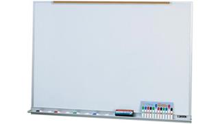 White Boards & Marker Boards Claridge 4 x 12 Porcelain Markerboard with Map Rail