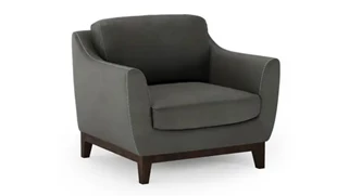 Club & Lounge Chairs Office Source Club Chair with Wood Legs