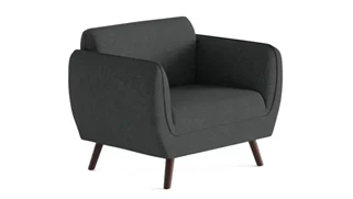 Club & Lounge Chairs Office Source Furniture Club Chair with Wood Legs