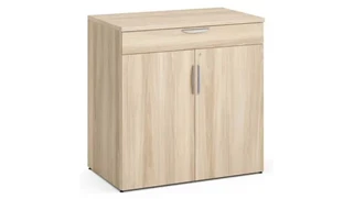 Low Storage Cabinets Office Source Furniture 35.5in wide x 37.75in high Wood Door Buffet Credenza Cabinet