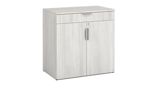 Storage Cabinets Office Source 35.5in wide x 37.75in high Wood Door Buffet Credenza Cabinet