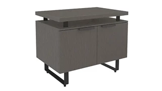 Low Storage Cabinets Office Source 2 Shelf Storage Cabinet with Wood Doors