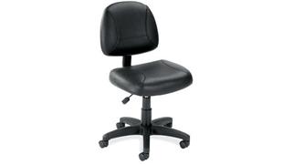 Ergonomic Task Chairs Office Source Furniture Black Leather Armless Task Chair