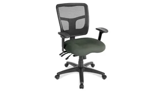 Ergonomic Task Chairs Office Source Cool Mesh Mid Back Leather Seat Chair with Seat Slider and Black Frame