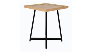 End Tables Office Source 18in Square Veneer Top End Table