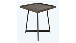End Tables Office Source 18in Square Veneer Top End Table