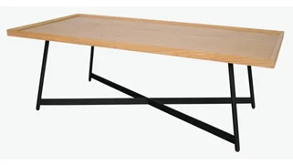 Coffee Tables Office Source 24in x 48in Rectangular Veneer Top Coffee Table