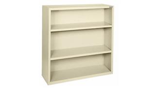Low Bookcases Office Source 35in W x 42in H - 3 Shelf Steel Bookcase