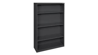 Standard Bookcases Office Source Furniture 35in W x 52in H - 4 Shelf Steel Bookcase