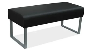 Benches Office Source Big & Tall Bench with Silver Frame