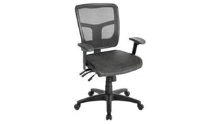 Ergonomic Task Chairs Office Source Cool Mesh Mid Back Mesh Seat and Back Chair with Seat Slider and Black Frame