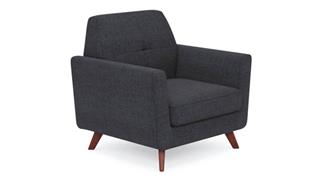 Club & Lounge Chairs Office Source Furniture Club Chair with Wood Legs