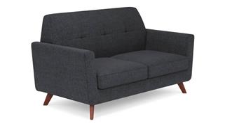 Loveseats Office Source Furniture Loveseat with Wood Legs