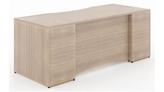 Executive Desks Corp Design 66in x 30in Rectangular Desk Shell with Curved Modesty Panel