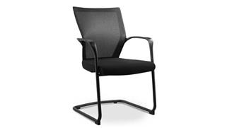 Lobby & Guest Chairs - Metal Corp Design Black Mesh Back Guest Chair