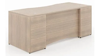 Stand-Alone Desk Shells Corp Design 66in x 30in Rectangular Desk Shell with Curved Modesty Panel