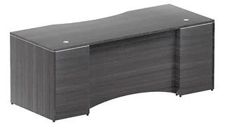 Stand-Alone Desk Shells Corp Design 66in x 30in Rectangular Desk Shell with Curved Modesty Panel