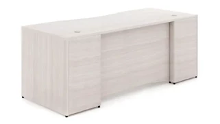 Stand-Alone Desk Shells Corp Design 66in x 30in Rectangular Desk Shell with Curved Modesty Panel