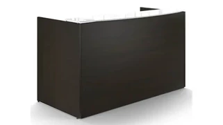 Reception Stand-Alone Desk Corp Design 72in Reception Desk Shell with Floated White Glass Transaction Top