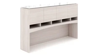 Desk Hutches Corp Design 66in Deluxe Hutch with Floated Glass Top