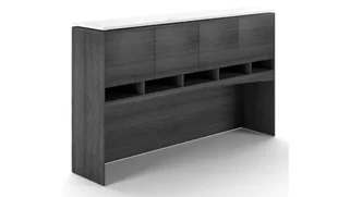 Desk Hutches Corp Design 66in Deluxe Hutch with Floated Glass Top