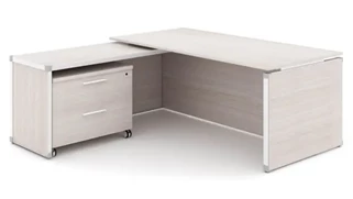 L Shaped Single Pedestal Desks Corp Design Executive L Shaped Desk