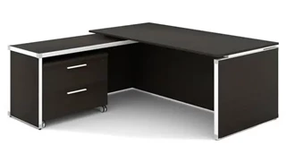 L Shaped Single Pedestal Desks Corp Design Executive L Shaped Desk