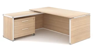 L Shaped Single Pedestal Desks Corp Design Executive L Shaped Desk