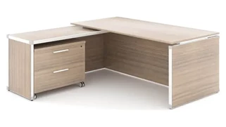 L Shaped Single Pedestal Desks Corp Design Executive L Shaped Desk