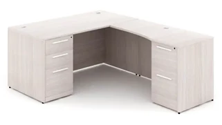 L Shaped Double Pedestal Desks Corp Design 66in x 72in Rectangular L Shaped Desk