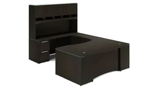 U Shaped Desks with Hutch Corp Design 72in x 108in Bow Front U Shaped Desk