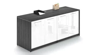 Storage Credenzas Corp Design Credenza with Glass Doors