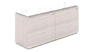 Lateral File Cabinets Corp Design 4 Drawer Lateral File Storage with Floated Glass Top