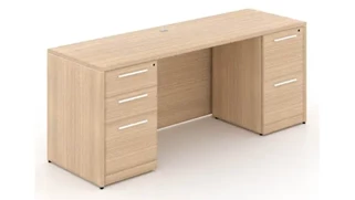 Stand-Alone Double Pedestal Desks Corp Design 72in x 24in Double Pedestal Credenza