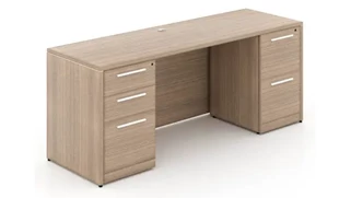 Stand-Alone Double Pedestal Desks Corp Design 72in x 24in Double Pedestal Credenza