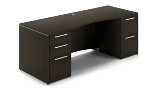 Stand-Alone Double Pedestal Desks Corp Design 66in x 30in Double Pedestal Executive Desk