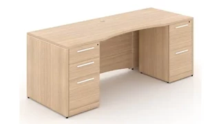 Stand-Alone Double Pedestal Desks Corp Design 66in x 30in Double Pedestal Executive Desk