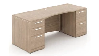 Stand-Alone Double Pedestal Desks Corp Design 66in x 30in Double Pedestal Executive Desk