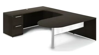 U Shaped Single Pedestal Desks Corp Design U Shaped Bullet End Desk