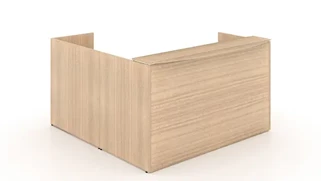 Reception Desks - L Shaped Corp Design L Shaped Double Pedestal Reception Desk