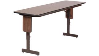 Training Tables Correll 18in x 60in Adjustable Height Panel Leg Seminar Table