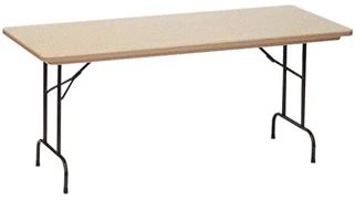 Folding Tables Correll 6ft x 30in Blow Molded Folding Table