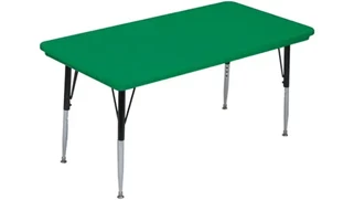 Activity Tables Correll 48in x 24in Blow Molded Adjustable Height Activity Table